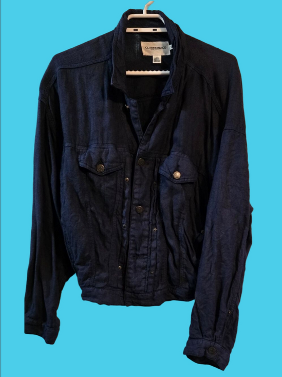 Club Monaco Jackets & Blazers - 4/$67 Deal! Club Monaco Vintage Navy Blue Button-Front Bomber Jacket